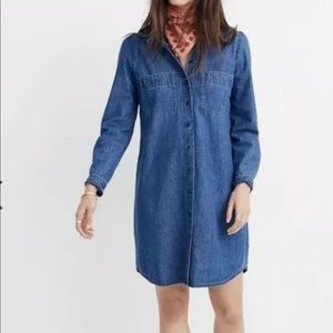 Madewell Denim Puff Sleeve Shirt Dress M